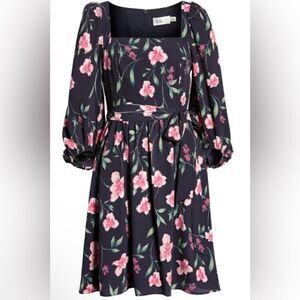 Eliza J square neck floral dress